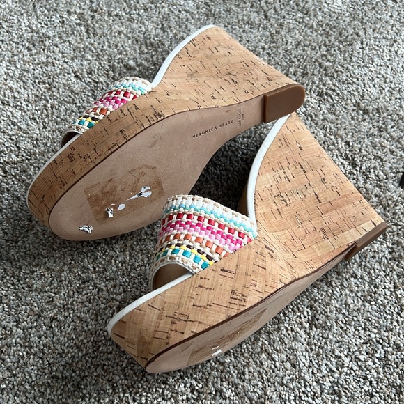 Veronica Beard Dali Woven multi color wedge sandals shoes women size 11 M NWOB - Picture 6 of 9